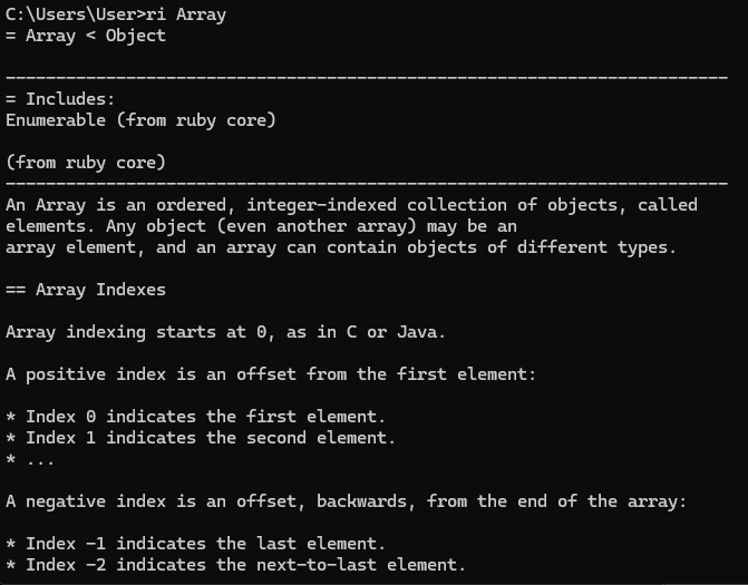 ruby ri Array